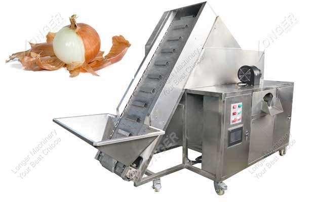 Capacity 300kg/h Industrial Electric Automatic Onion Skin Peeler Onion  Peeling Machine